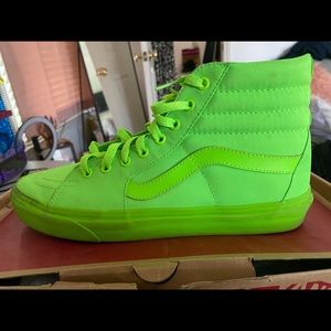 High top men 10.0 neon green vans